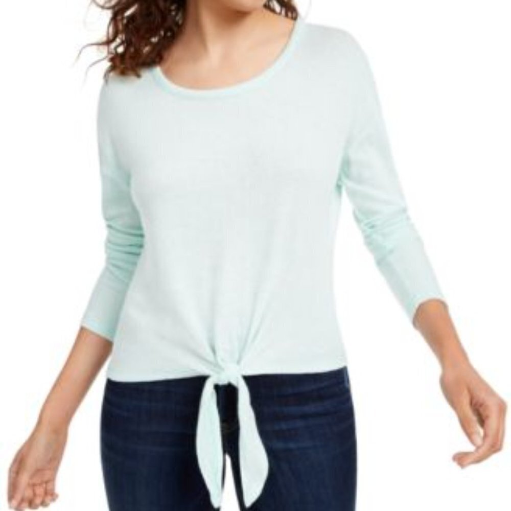 Crave Fame Tie Front Top M Lattice Back Mint Green 905